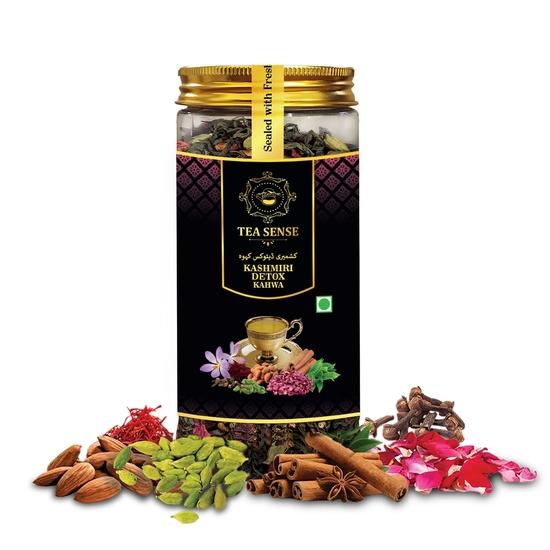 TEA SENSE Кашмирский детокс Кахва | Листовой | 100 г | Миндаль, Шафран, Корица, Кардамон и Гвоздика | 50+ чашек