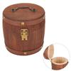 Retro For Tea Leaf Coffee Flour Beans Storage Box Antique Wooden Canister