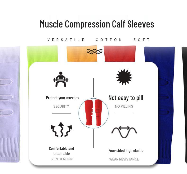 Adult Men's High-Elastic Breathable Sports Socks - Pressure Training, Sweat-Absorbent Calf, Professional Shin Guard.