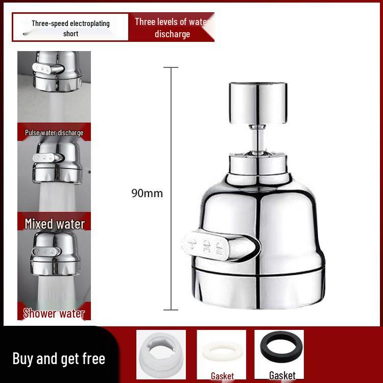 Universal Adjustable Anti-Splash Faucet Aerator Extension Tube