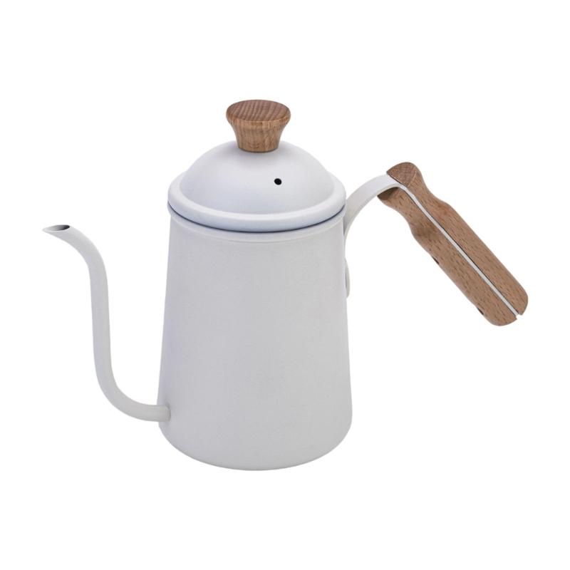 650ml Coffee Hand Brewing Pot Stainless Steels Pours Over Kettle Gooseneck Coffee Pot Kitchen Tool for Home Office