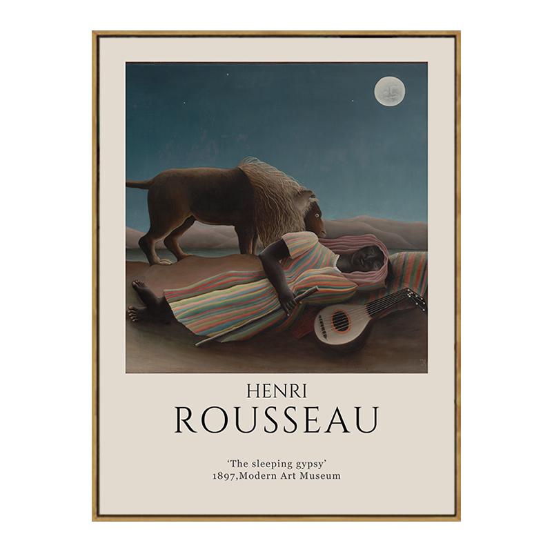 Винтаж Анри Руссо Джунгли Экзотический Лес Плакат Музейная Выставка Декоративные Картины Холст Настенное Искусство Картина Комната Домашний Декор 21x30cm No Framed