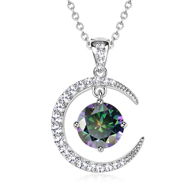 Sterling Silver Moissanite Necklace for Women High-end Design Pendant Niche Smart Clavicle Chain Female Fine Jewelry