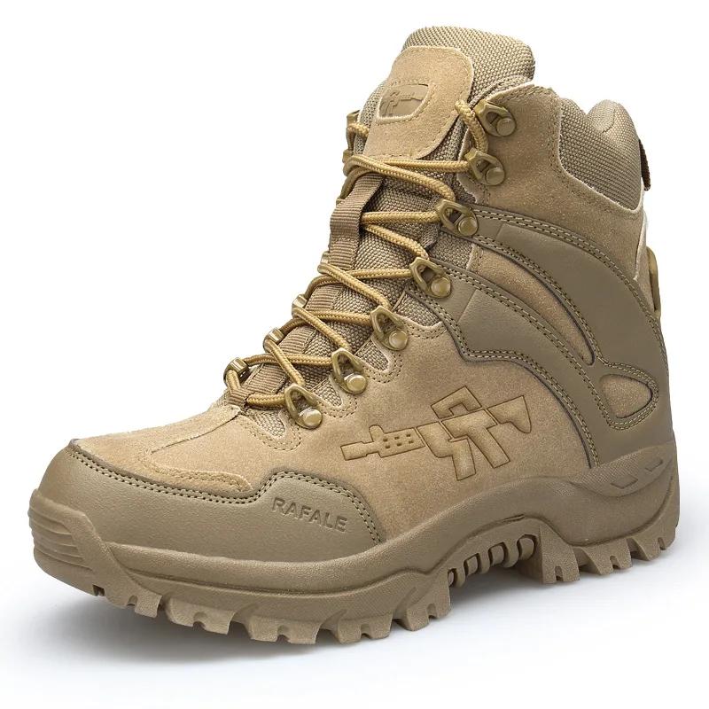Winter Boots For Men Tactical Boots Waterproof Cow Suede Work Men‘S Ankle Boots Hiking Safety Shoes Athletic Shoes