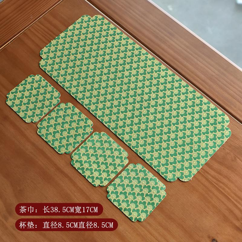 

Chinese Style Tea Towel Vintage Coaster Table Mats for Tea Drink Heat Insulation Anti-slip Placemats Home Decoration Accessories