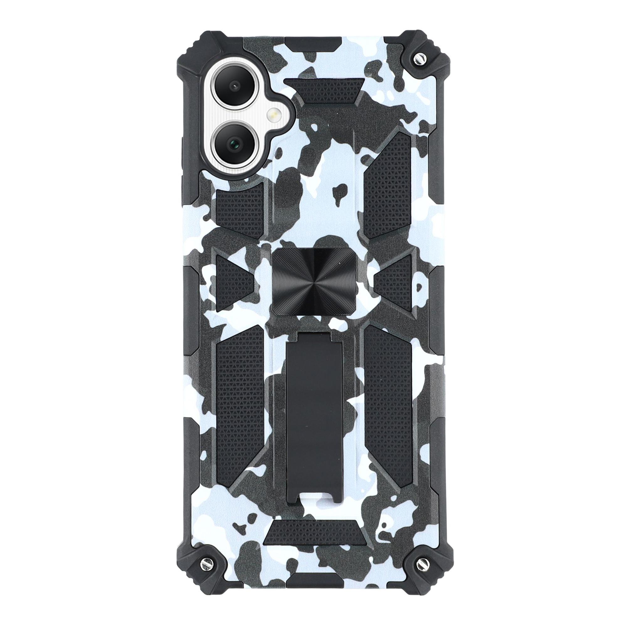 

For Samsung Galaxy A06 4G Case Kickstand PC+TPU Camouflage Military Grade Phone Cover Camouflage Black