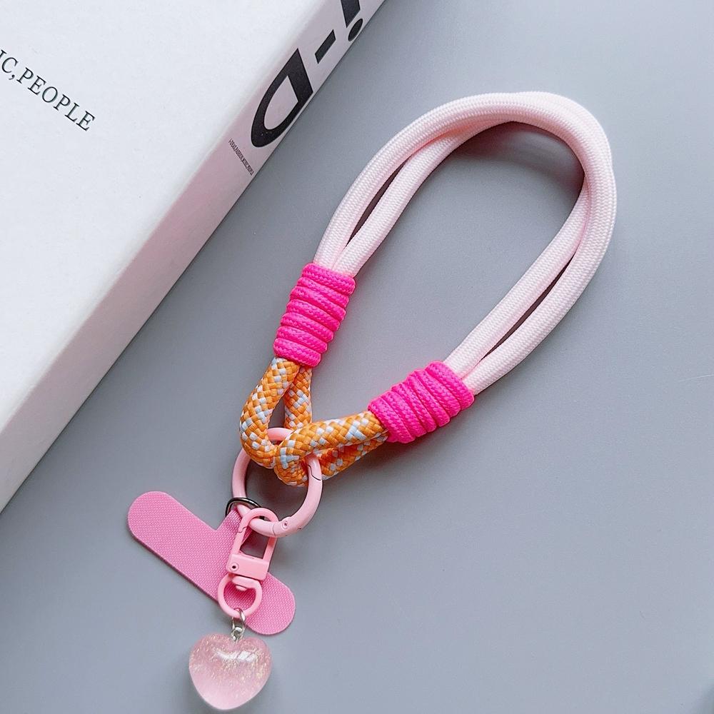 

Universal Braided Mobile Phone Lanyard Strap Cartoon Star Hanging Chain Ring Cord with Patch Wrist Strap Cell Phone Detachable