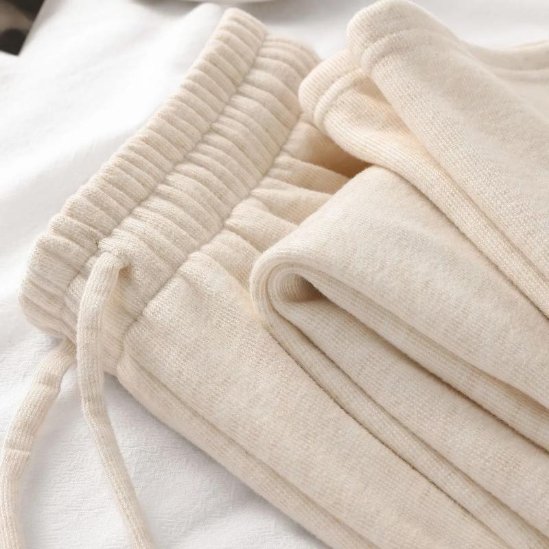 Pants Autumn Middle-aged Elderly Mothers High Waist Elastic Warm Straight Trousers