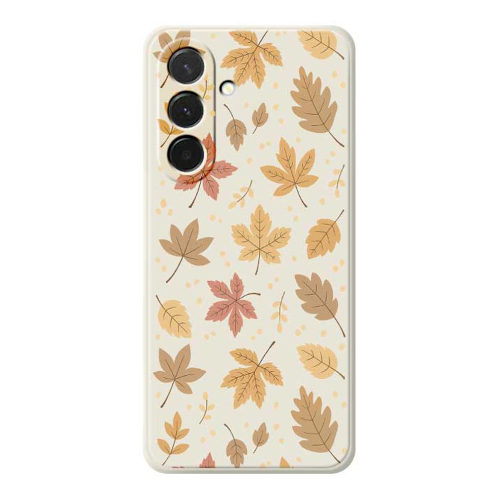 For Samsung Galaxy A36 5G Case Leaves Pattern Printing Straight Edge TPU Phone Back Cover