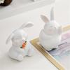 Easters Bunnies Ornament Resins Rabbit Hugging Carrot Figurine Sculpture Tabletop Decors for Holiday Decoration Lover