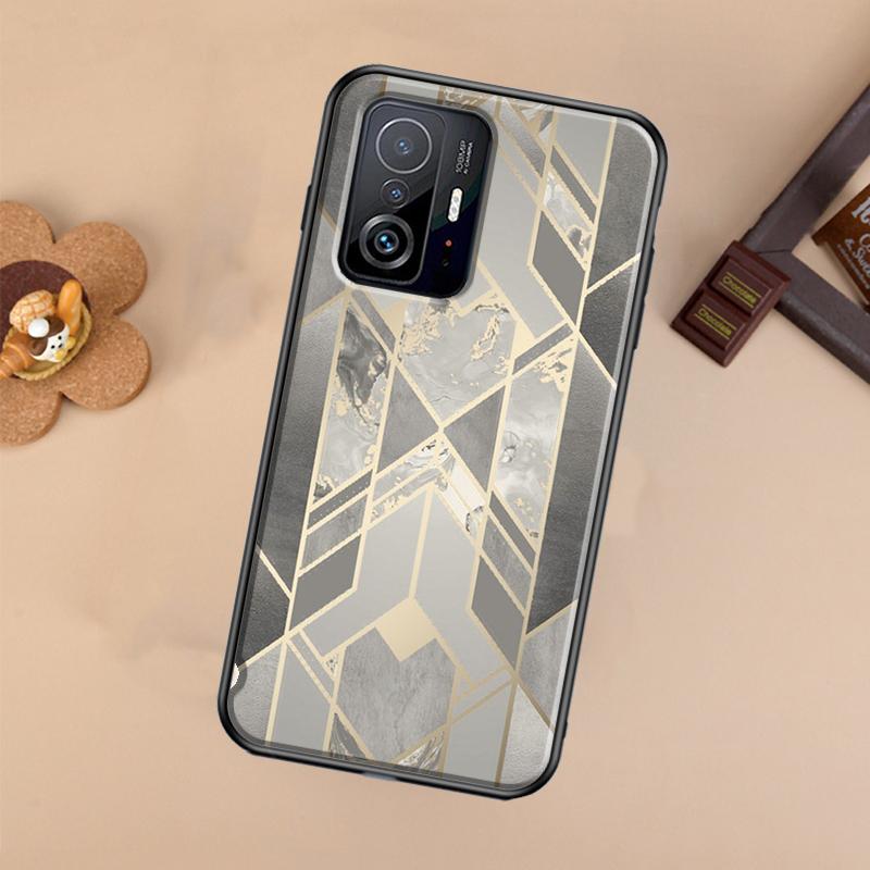 Marble Geometric Case For Xiaomi 14T 11T 12T 13T Pro 13 14 Ultra POCO X7 Pro X3 X5 F3 F5 F6 M6 X6 Pro Cover