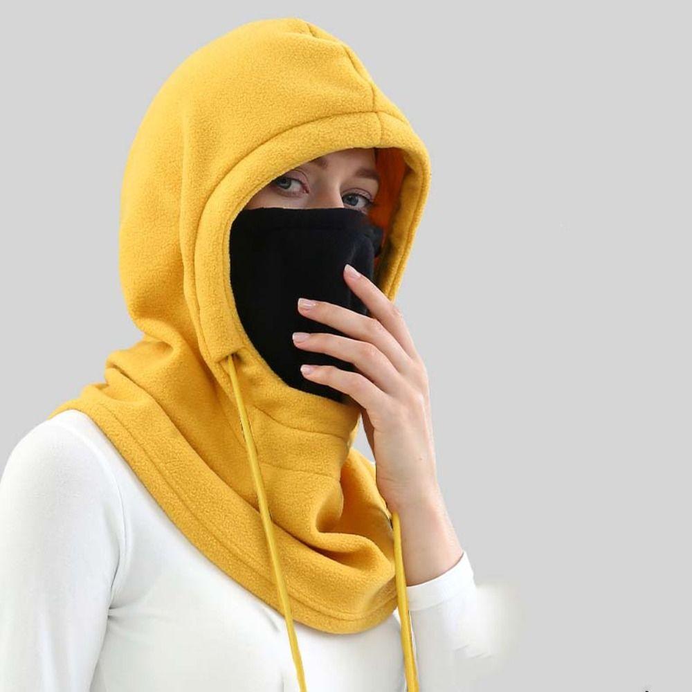 Windproof Fleece Balaclava Hat Thermal Pullover Cap Fashion Masks Hood Beanies  Male