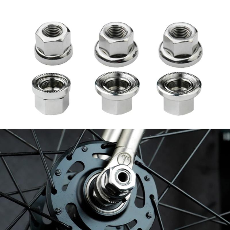 Hub Nut for Fixed Gear Bike Front Rear Hub Fixing Metric9/10 3/8 Inch With Anti-skid Texture for Drum Axle Firm Mount