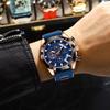 POEDAGAR Orologio Militare da Uomo di Lusso Impermeabile Luminoso Data Sportivo Cronografo Cinturino in Silicone Orologi al Quarzo
