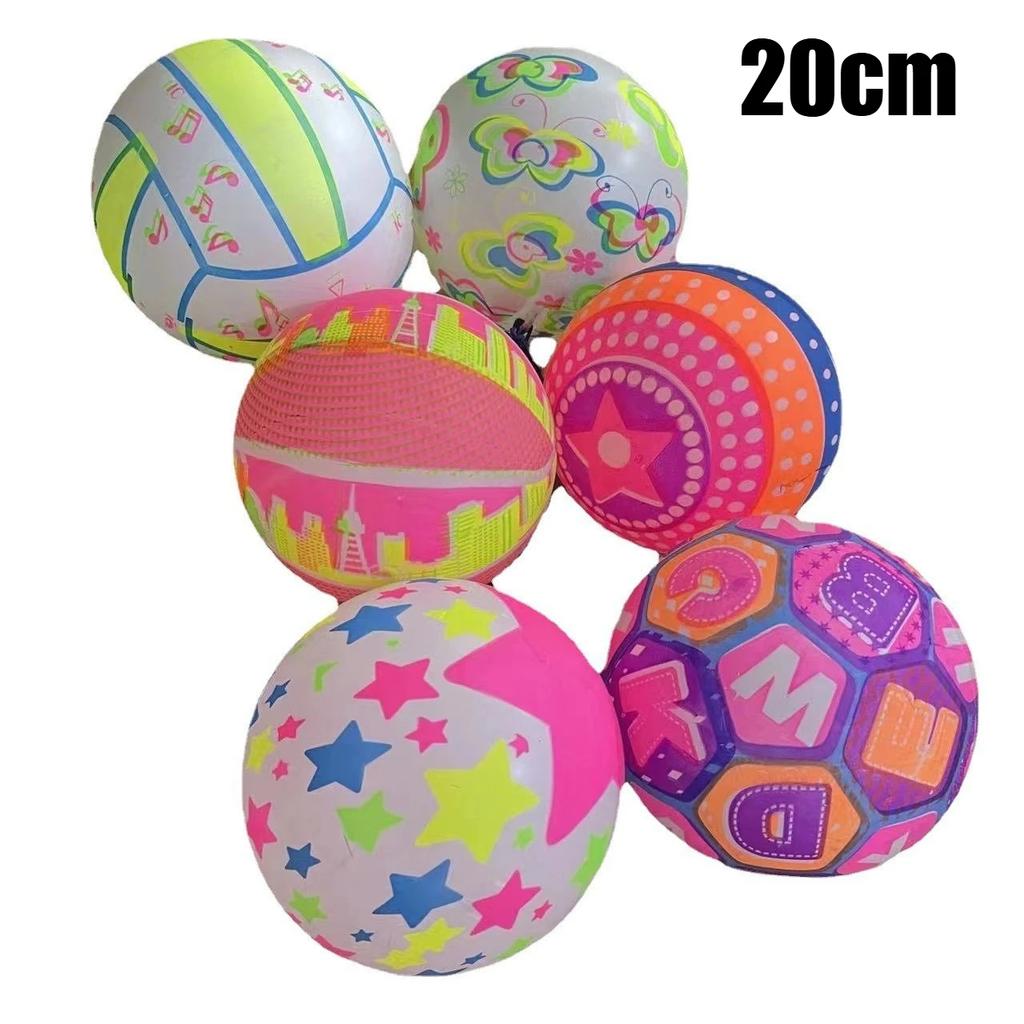 Inflatable LED Luminous Football Toy 20CM PVC Childrens Ball Outdoor Glowing Dark Light Up Sports Beach
