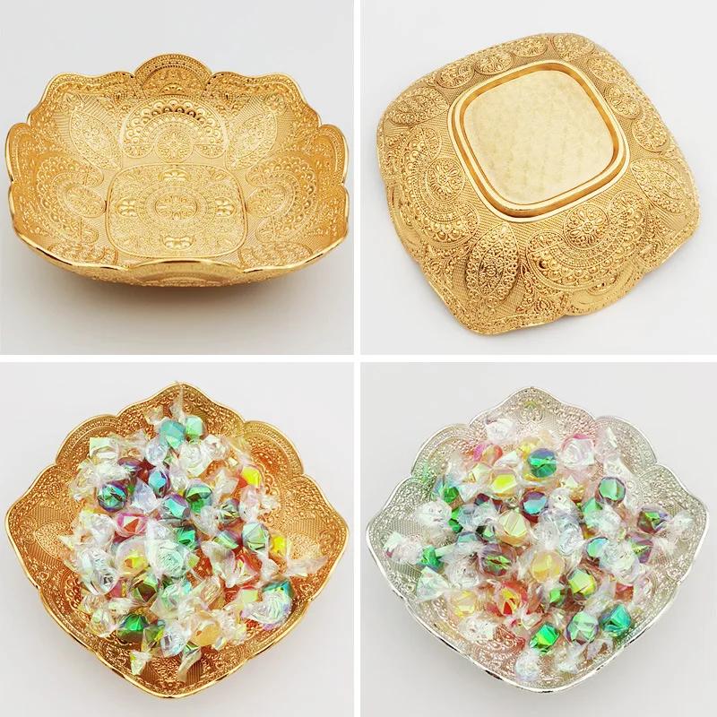 Metal Creative Peacock Plate Nut Fruit Plate Candy Snack Storage Snack Plate Home Living Room Dried Fruit Plates Decoration