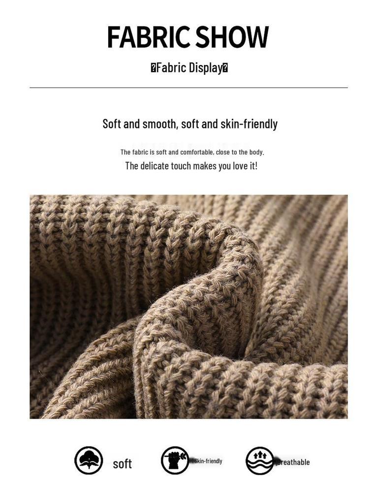 Men's Solid Color Knitwear: British Style Lapel Sweater