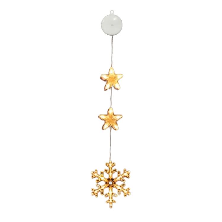 Seasonal Window LED Light Battery Operated Hanging Lamp for Christmas Home Decoration Stylish Holiday Window Adorment
