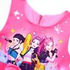 82940 Prinsessflickor Rumi Zoey Mira Kpop Tryck Rosnät Klänning