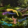30Pcs 3D Printed Gecko With Movable Joints - Fun Desk Toys, Random Colors, Cool Gift For Kids & Collectors