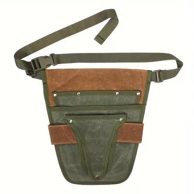 Multifunctional Gardening Tool Belt Bag - Canvas Tool Bag, Portable, Durable, Unisex, Multi-Pocket Storage Tool Waist Bag