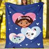 Gabby's Dollhouse Theme Printed Blanket - Perfect for Couch, Bed, Travel & Outdoor Use | Machine Washable, Cozy & Durable.
