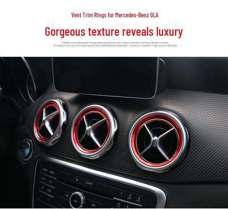 Dekorativní kroužek výdechu vzduchu pro Mercedes-Benz třídy C, GLC, GLA, CLA, A, B