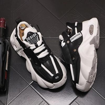 Fashion Brand Designer Whtie Thick Bottom Casual Board Shoes Man Men Flats Loafers Sports Walking Sneakers Shoes for Men