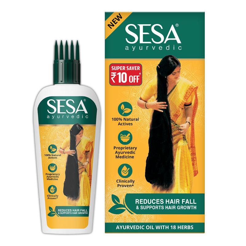 SESA Ayurvedic Hair Oil For Hair Fall Control & Growth With Bhringraj And 17 Herbs 5 Oils 90ml Pack Of 1