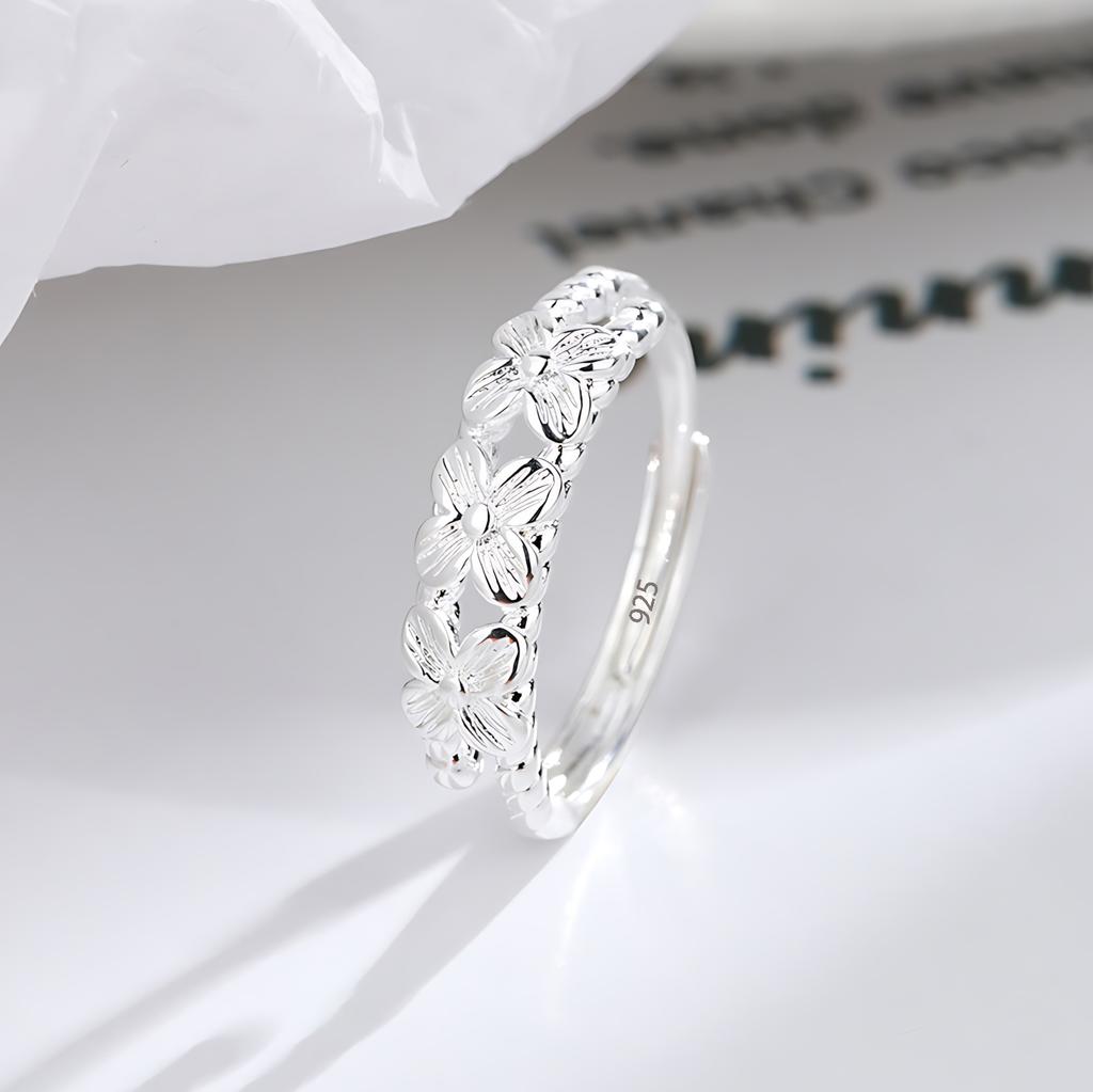 925 Silver Rings for Women Couple Minimalist Handmade Simple Blue Stone Star Ring Party Jewelry Gift Prevent Allergy