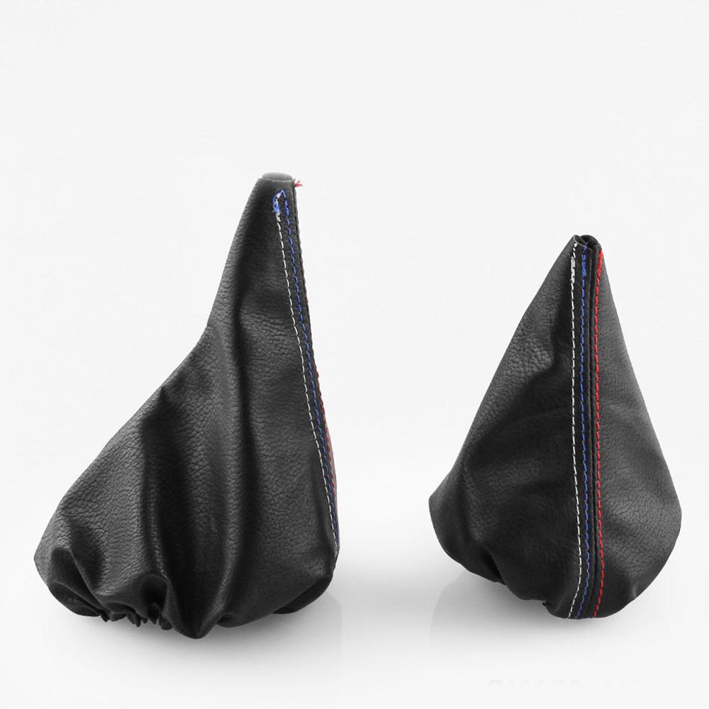 Para Bmw E36 E46 Cuero Gear Polaina Cambio Bota Rojo Stitch