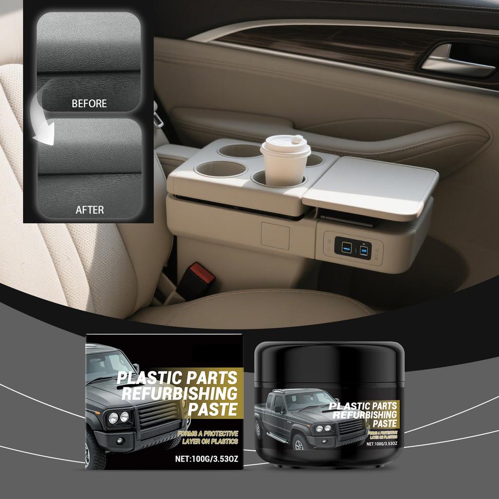 Plastic Parts Refurbishing Paste For Car Interior And Exterior Rejuvenation, Suitable For Multi-material Maintenance.