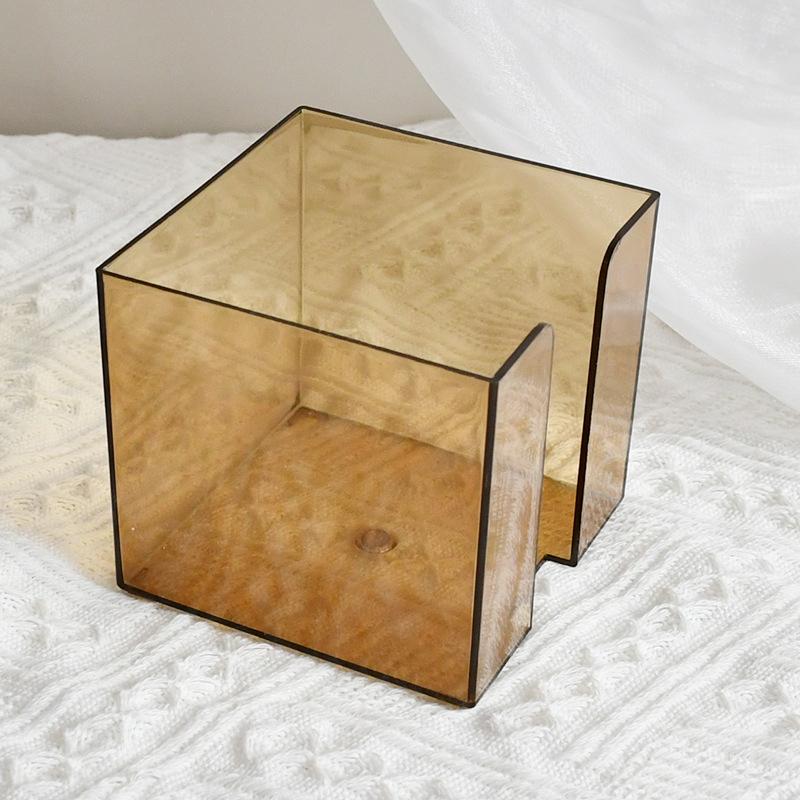 Acrylic Mini Memo Note Pads Box Holder Storage Case Display Stand Dispenser For Home Office School Class