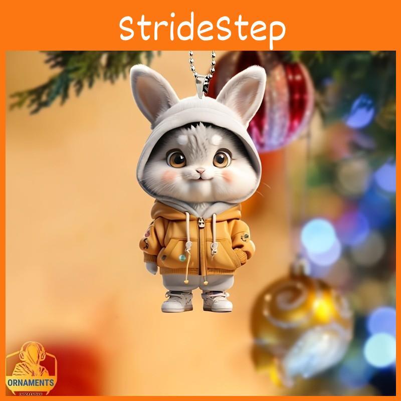 Rabbit Cartoon Cute Pattern Acrylic Pendant For Car Accessories Decoration