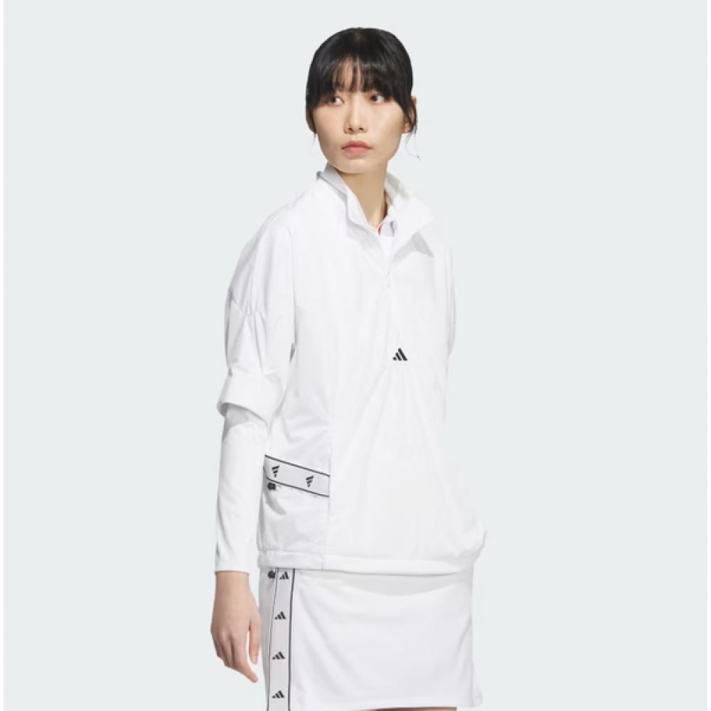 AdidaS Golf Women S Short Sleeve Windbreaker Windready Quarter Zip Short Sleeve Anorak Im7216
