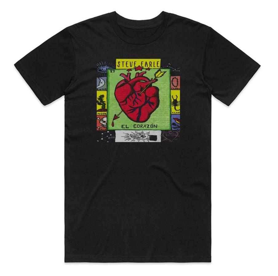 

Steve Earle El Corazn Album Cover T-Shirt Mens Womens Tees Top, size S-4XL S