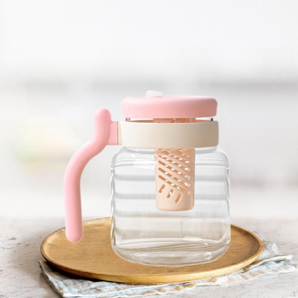 Glass Tea Cup with Infuser Mug 950ml Drinking Cute Leakproof Clear Bottle