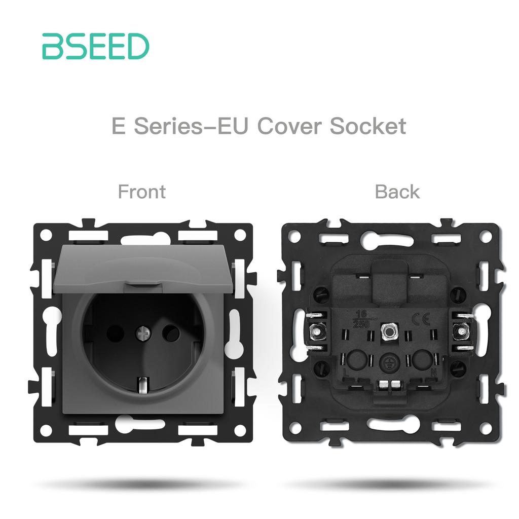 BSEED Zigbee Smart Light Switches Wall Shuter Dimmer Button Switches EU/FR USB Type-c Sockets DIY Modules Only Plastic Frames