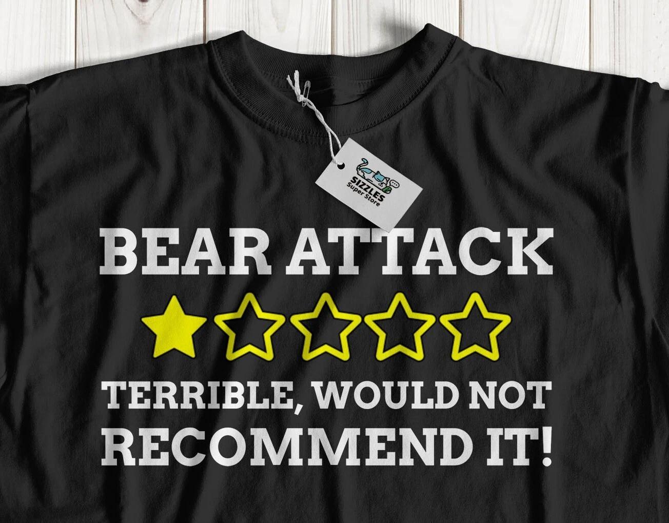 

Unisex Funny Bear Attack T-Shirt Attacked By Bears & Hiking Gifts For Hikers 4XL