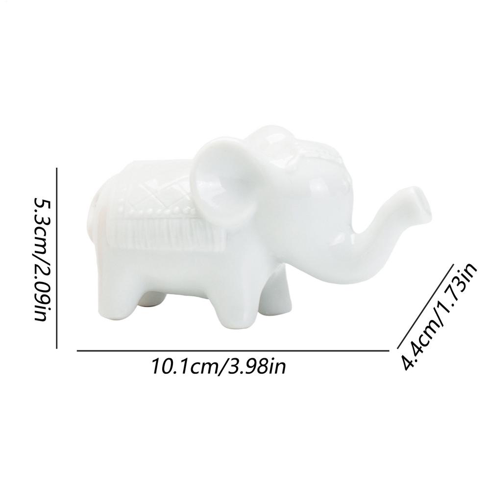 

Elephant Figurine Ceramic Collectible Desktop Ornaments Good Luck Elephant Decor For Living Room Family Hall Farmhouse Parties білий