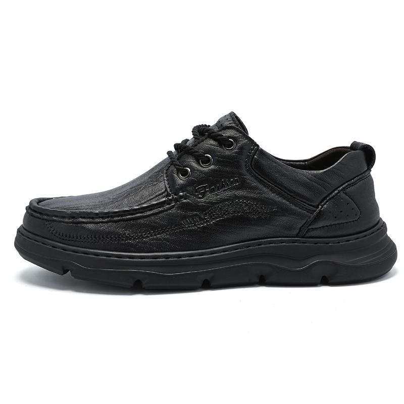Handgefertigte Freizeitschuhe für Herren, Loafer, leichte Mokassins aus echtem Leder, Plateau-Schuhe, Schnürschuhe, Sneaker