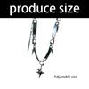 Star Pendant Necklace Alloy Texture Tassels Clavicle Chain Adjustable Length for Daily Wear and Special Occasions