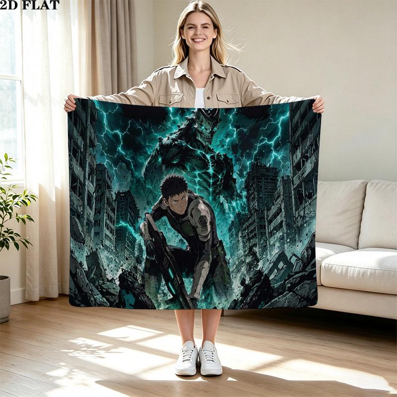 Kaiju no 8 Flanelldecke mit Aufdruck Hohe Qualität Warm Bequem Decke für Alle Jahreszeiten Perfekt für Geschenke Heimdekoration