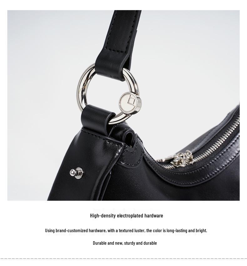 Crescent Crossbody Bag: 2025 Style, Versatile Small Women's Design, High-End Silk Satin Fashion.