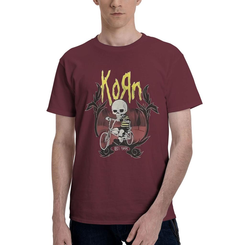 KORN RIDING THE HOOD 100 Cotton Casual Breathable Confortable Cute Designer Clothes Men Men TShirt
