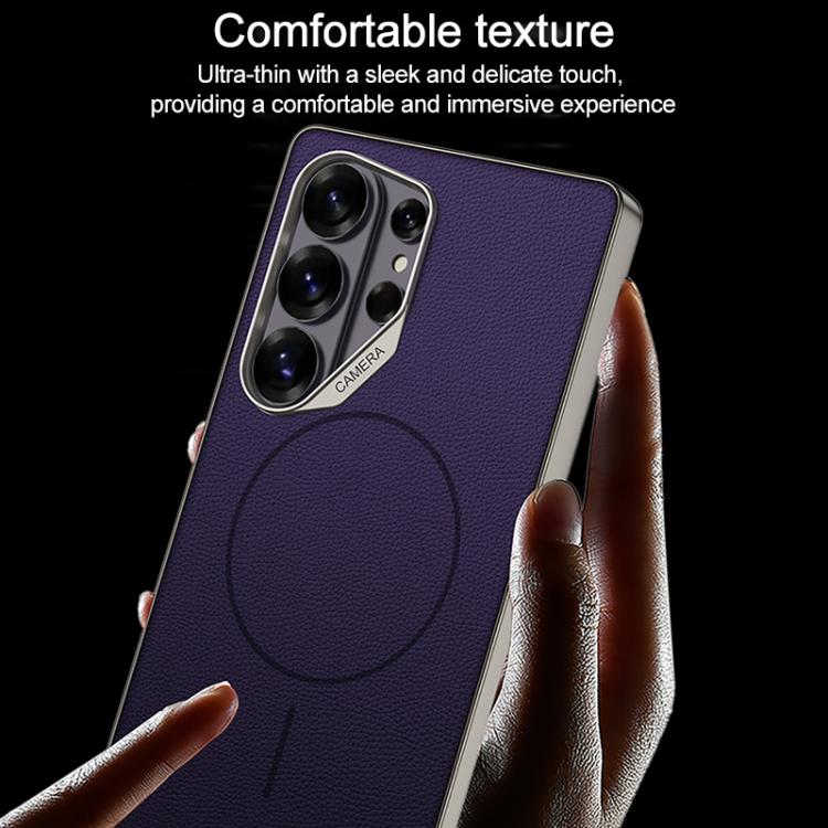 GKK Large Camera Hole Metal Paint Skin Feel Vegan Leather Magnetic Phone Case