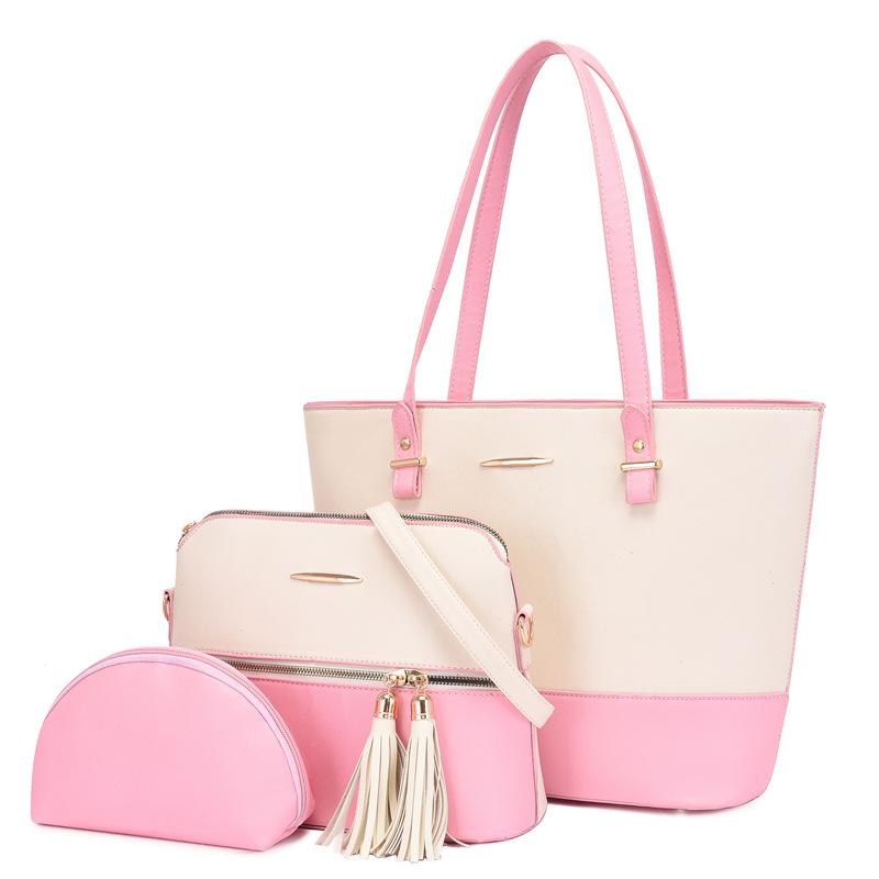 Women's Handbags PU Leather Elegant Shoulder Bags for Portable Fashion crossbody bag Tote Bag for Work Travel Party 3 Pieces Set