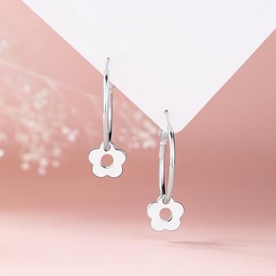Flower Ear Buckle Female Simple Temperament Commuter Student Small Flower Earrings Niche Design Sense Personalized Korean Version Earrings Earrings