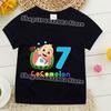 Cocomelons Kids Summe T-shirts Boys Girls Birthday Party Tee Cartoon Anime Graphic Print T-shirt Children Fashion Clothes Gifts