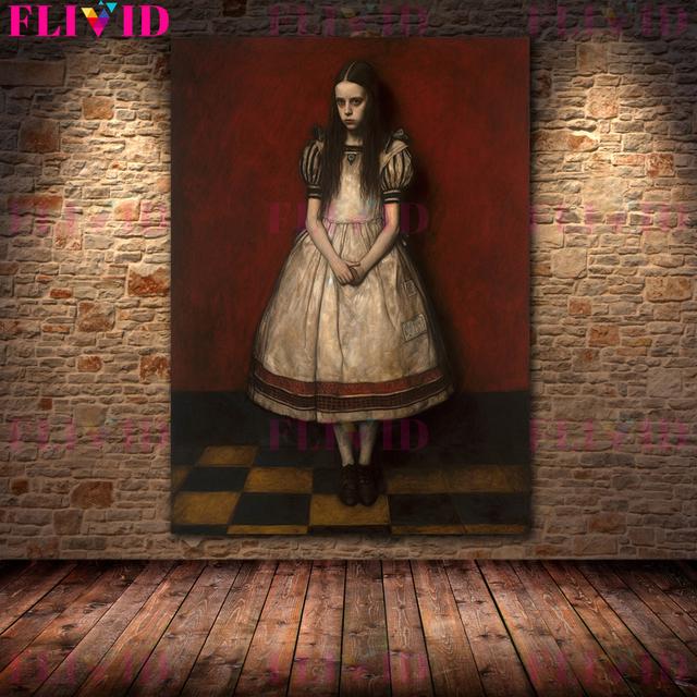 

Черная книга сказок викторианской эпохи, ретро настенная живопись на холсте, западная белая ведьма и королева, художественный постер 21cm×30cm NoFrame